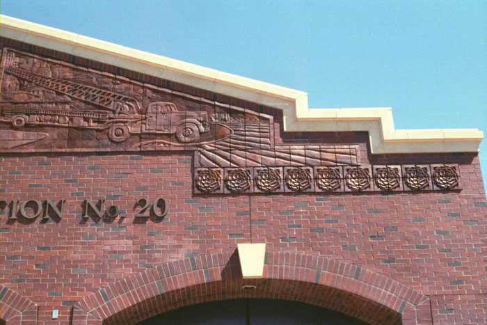 Facade image of Protecting the Community, Fire Station 20.