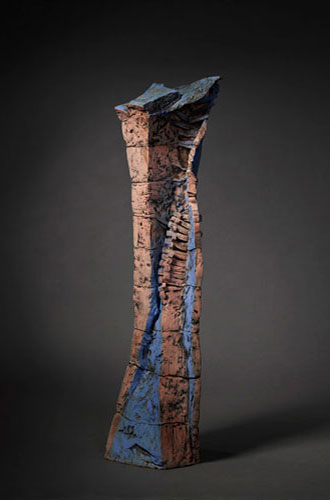 "Emerging" Ceramic  Tower Sculpture