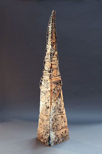 "Emerging" Ceramic  Tower Sculpture