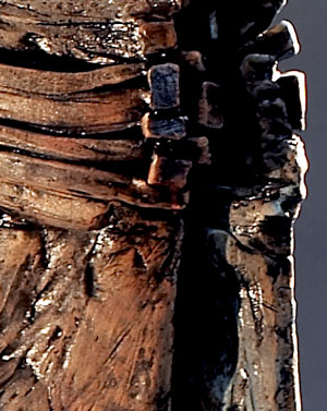 Detail image of "Blue Ribbed" Tower Sculpture