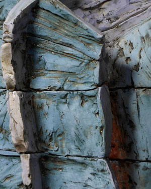 Detail image of "Blue Ribbed" Tower Sculpture